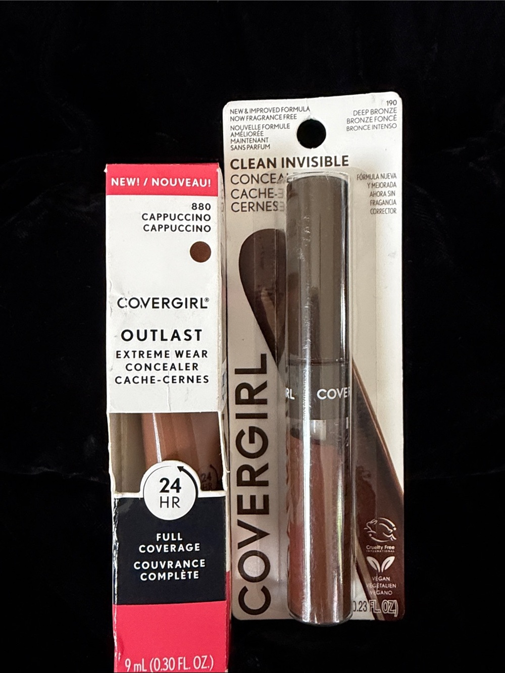 COVERGIRL Outlast Clean Invisible Concealer Duo in Cappuccino / Deep Bronze